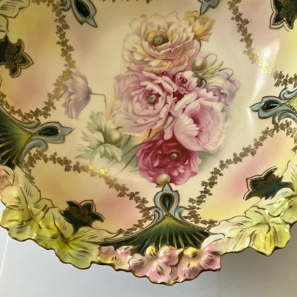 Rare antique R.S. Prussian porcelain serving bowl - Picture 8 of 10